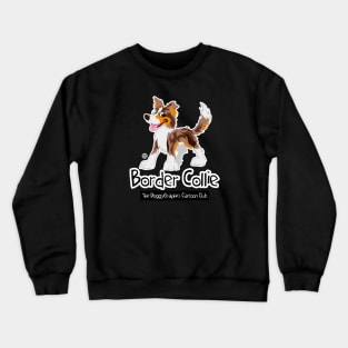 CartoonClub Border Collie - Brown Merle Tricolor Crewneck Sweatshirt